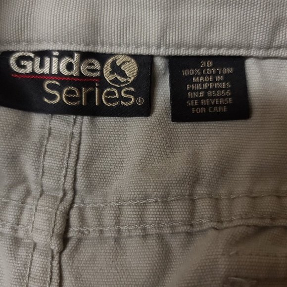 Guide Series Mens 38 Khaki Cotton Carpenter Cargo Outdoor Shorts 10" Inseam - Picture 10 of 11
